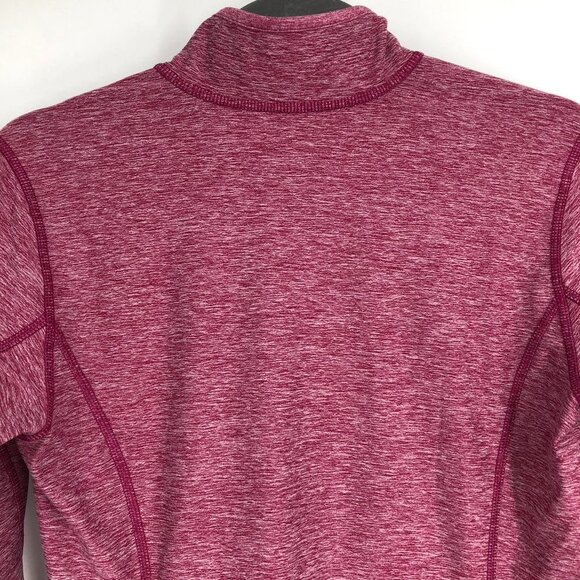 The North Face Pink Berry Cerise Heather 1/4 Zip Long Sleeve baselayer size M - Picture 12 of 15